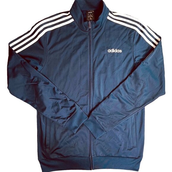 adidas Other - Adidas Men's Essential Legend Ink & White 3 Stripe Tricot Track Jacket